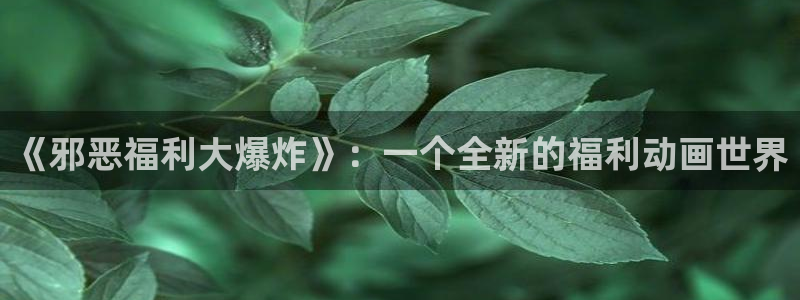 51动漫入口：《邪恶福利大爆炸》：一个全新的福利动画世界